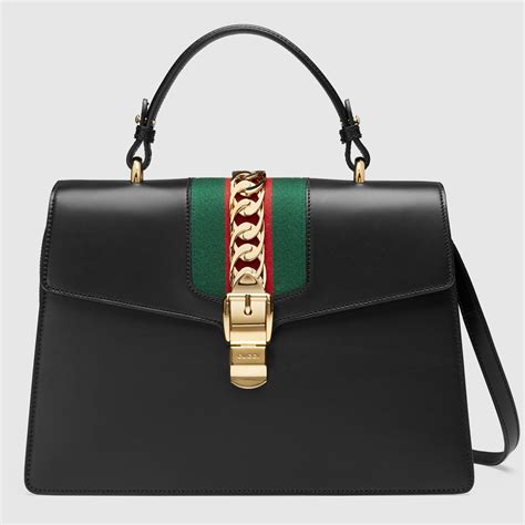 gucci sylvie top handle bag|authentic gucci boston bag.